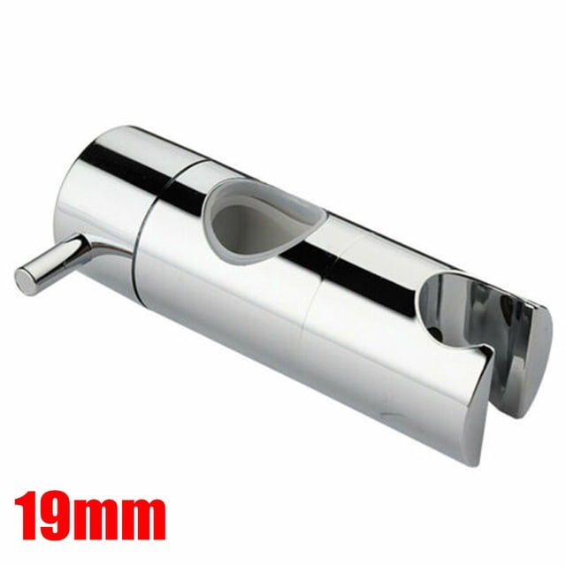 Adjustable Shower Head Holder for Slide Bar,Universal 19-25MM O.D. Rail Head Bracket Holder for Slide Bar Slider Clamp Bathroom Replacement 360 Degree Rotation Sprayer Holder (ABS Chrome)