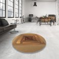thumbnail image 4 of Ahgly Tapis d'Intérieur Lavable en Machine Carré Marron Selle, 3 Pieds Carré, 4 of 7