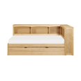thumbnail image 3 of Lexicon Lit d'Angle Contemporain pour Lit Simple avec Tiroir-Lit Simple en Pin Naturel, 3 of 5