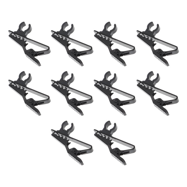 SHISUYAN 10pcs Lavalier Microphone Clips Clip-on Microphone Holder Microphone Accessories