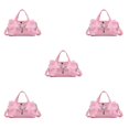thumbnail image 3 of VONKY Cloth Girls Latin Dance Bag Five Satin Beautiful And Durable And Hardware Pull Head Is Smooth Pink long yarn 5Set, 3 of 6