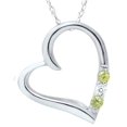 thumbnail image 1 of 3-Stone Heart Citrine Diamond Pendant 14K White Gold, 1 of 1