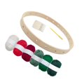 thumbnail image 4 of Rongfmy Small Loom Set Craft Board Round Handwoven Material Pack for Kindergarten Adults Set A, 4 of 9