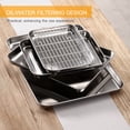 thumbnail image 3 of Stainless Steel Flat Bottom Baking Tray with Mesh Set Square Barbecue Plate with Cooling Rack, 3 of 8