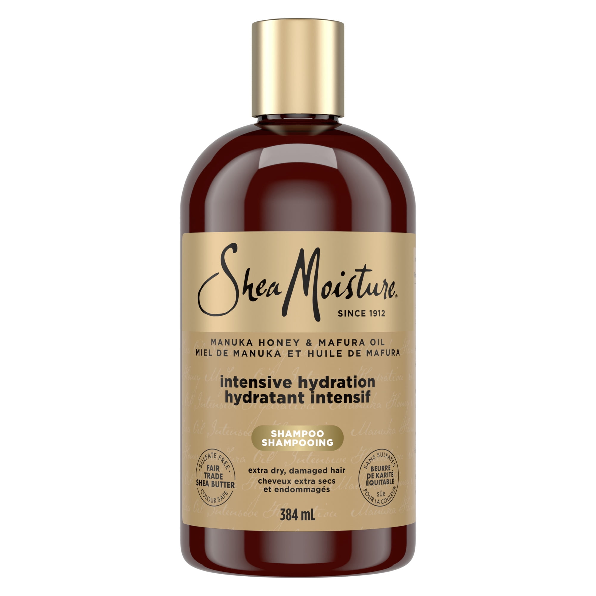 SheaMoisture Shampoo Intensive Hydration for Dry Damaged Hair Manuka Honey, 384 ml