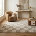 thumbnail image 3 of Rug Branch Eclipse Checkered Indoor Area Rug, Beige Brown, Geometric - Living Room, Bedroom, Dining Room, and Office, 3 of 6