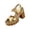 Gold, variant on HTHLVMD Platform Heel Sandals, Chunky Heel Shoes, Women's Metallic Pu Chunky Heel Sandals – Platform Block Heels With Adjustable Buckle, Comfortable Wedding Party Dress Pump Sandal, Gold 8