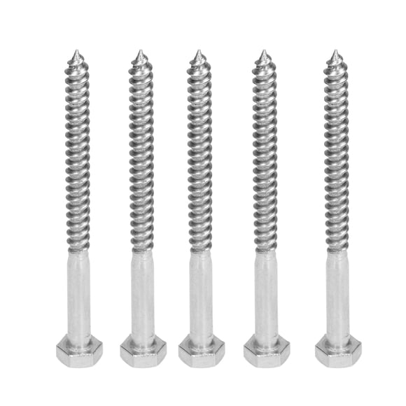 Hex Lag Screws, Durable DIN571 Standard 25PCS Wood Self Tapping Screw Neat Corrosion Resistance For Carpentry