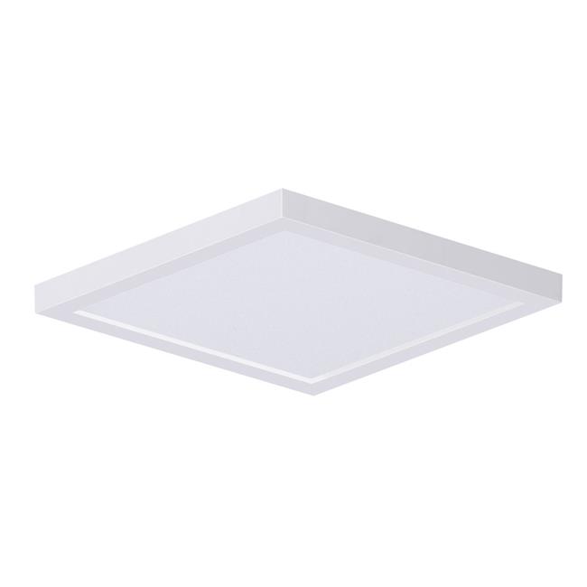 ET2 Éclairage 57699WTWT 9 in. Puce 18W Sequre LED Affleurement Mount&44; Blanc
