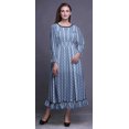 thumbnail image 2 of Bimba Tie-Dye Women Cotton Smocked Boho Renaissance Long Ruffle MaxiDress-Large, 2 of 5