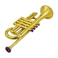 thumbnail image 3 of Amdohai Trompette Enfants Instruments à Vent Musicaux ABS Trompette Métallique Dorée, 3 of 8