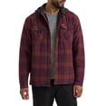 thumbnail image 1 of Wrangler® Men's Hooded Shirt Jacket, Burgundy, 1 of 6
