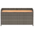 thumbnail image 2 of vidaXL Banc de Rangement Gris 100x50x52 cm en Rotin Poly et Bois d'Acacia, 2 of 5