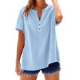 thumbnail image 1 of T-Shirts Femmes Lot Mode Décontractée Col en V Manches Courtes Haut T-Shirt - Hontri, 1 of 5