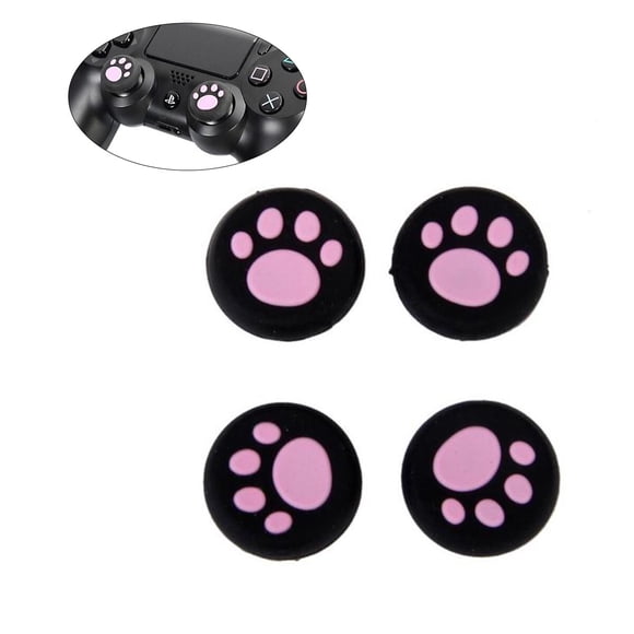 KAKOWELY 4 Pcs Thumb Stick Grips Cover Joystick Thumbsticks Caps for PS4/ PS3/ PS2/ XBOXone/ XBOX360 (Pink),0.79"X0.79"X0.39"