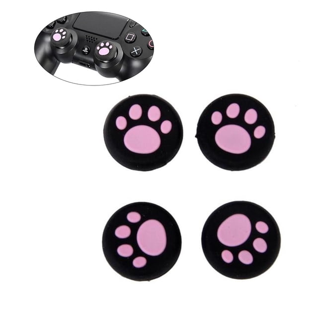 4 Pcs Capuchons de Poignées pour Joysticks, Capuchons de Joysticks pour PS4/ PS3/ PS2/ XBOXone/ XBOX360 (Rose)