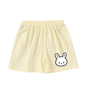 Wo-Fusoul Toddler Girls and Boys Summer Shorts, airy Pull-On Elastic Waist Casual Play Shorts with Fun Prints