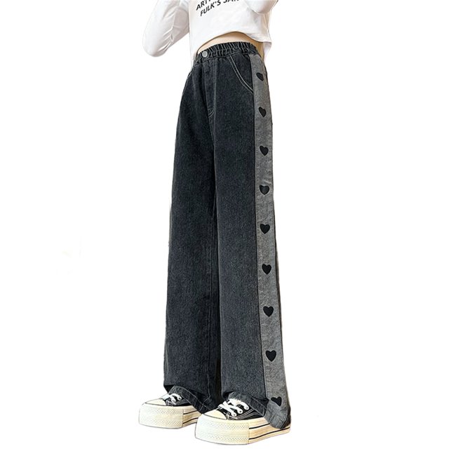 KVPLBQFD Juniors Jeans Barrel Jeans Pantalones De Trabajo Para Hombre Camo Cargo Pants Girls 10/12 Clothes for Teen Girls 10-12 Girls Clothes Size 12, Black 12-13 Years