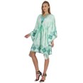 thumbnail image 3 of Bimba Printed Caftan Gown Maxi Robe Dress For Women Beachwear Short Swimsuit Cover Up, 3 of 7