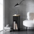 thumbnail image 2 of Modern Black Nightstand with Drawer - Compact Side Table for Bedroom, Living Room, Sofa - Small Bedside Table with Open Compartment for Storage and Organization,Small Space FBT111-SCH, 2 of 17