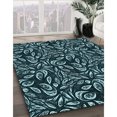 thumbnail image 3 of Ahgly Company Machine Washable Indoor Square Transitional Deep Teal Green Area Rugs, 3' Square, 3 of 7