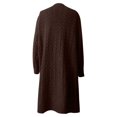 thumbnail image 4 of Cardigans Doux pour Femmes, Tricot pour Femmes, Coupe Ample, Mi-Long, Col à Revers Irrégulier, Cardigan, 4 of 5