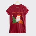 thumbnail image 4 of Fankiway T-Shirt Décontracté pour Femme à Col Rond et Manches Courtes avec Imprimé de Sapin de Noël, 4 of 6