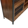 thumbnail image 4 of Kitchen Cabinet, 112 x 40 cm Kitchen Storage Cabinet with Sliding Door, Open Compartment, LED Light for Home, Kitchen, Living Room, Office, 4 of 4