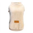 thumbnail image 2 of Trayknick Pet Sweater Solid Color Keep Warmth Skin-friendly Pet Dogs Fleece Sweatshirt Costume for Winter Khaki, 2 of 13