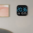 thumbnail image 4 of Youkk Horloge Murale à DEL Style Unique Télécommande Date Numérique Fonctions Multiples Horloge de Table Électronique Bleu, 4 of 6