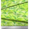 thumbnail image 3 of Soimoi Green polyester Crepe Fabric Pine Leaves Decor Fabric Printed Yard 52 Inch Wide, 3 of 3