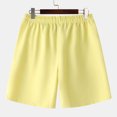 thumbnail image 5 of EOYWHK Cotton Linen Shorts for Men Summer Breathable Workout Gym Shorts Mid Waisted Solid Color Running Swimming Sleeping Shorts, 5 of 5