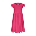 thumbnail image 1 of Robes d'Été pour Filles pour le Quotidien et les Tenues Décontractées en Plein Air Robe à Taille Élastique pour Âges 6 15 Conception Légère et Aérée pour le Confort et le Style, 1 of 5
