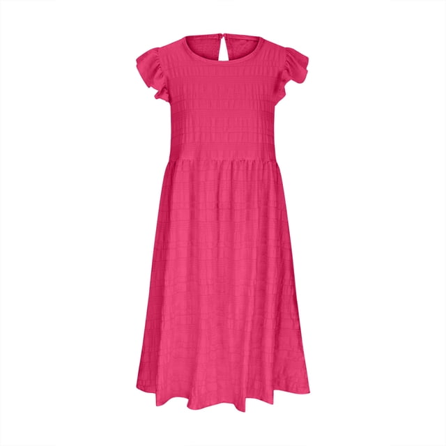 Robes d'Été pour Filles pour le Quotidien et les Tenues Décontractées en Plein Air Robe à Taille Élastique pour Âges 6 15 Conception Légère et Aérée pour le Confort et le Style