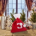 thumbnail image 1 of JWshufel Christmas Decorations Christmas Ornaments Embroidered Knitted Gift Bags Letter Pattern Candy Storage Reusable Mini Hanging Bags Suit for Tree or Stocking Adds Festive 6.2in Red, 1 of 9