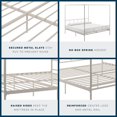 thumbnail image 4 of Novogratz Marion Metal Canopy Platform Bed Frame, Queen, Off White, 4 of 8