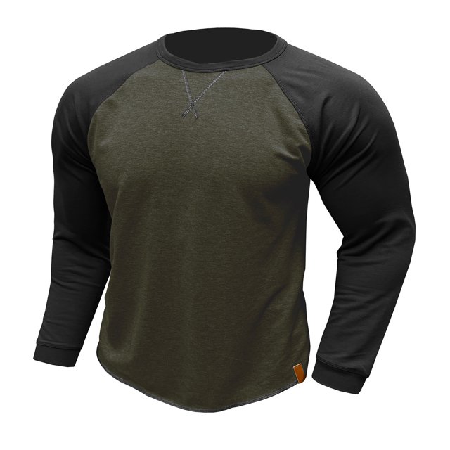 RXIRUCGD Chandail à Capuchon à Col Rond pour Homme, Assorti de Couleurs, Retour aux Anciens, Vert Armée, Taille : L
