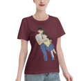 thumbnail image 2 of T-Shirt Basique à Manches Courtes pour Femmes Conan and Xiaolan, 2 of 6