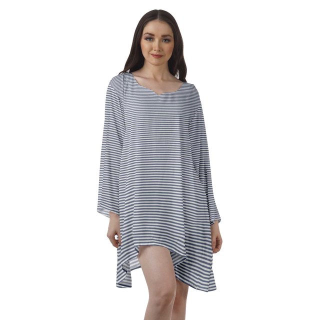 Moomaya Tuniques à Manches Longues pour Femmes Robes Imprimées à Manches Longues Filles
