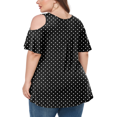 thumbnail image 3 of CHUANK Women‘s Plus Size Cold Shoulder Tunic Top Summer Short Sleeve Blouse, 3 of 7