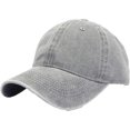 thumbnail image 1 of LinYooLi Retro Solid Baseball Cap for Women Men Trendy Denim Feel Soft Adjustable Skullcap Hats All Season Casual, 1 of 5
