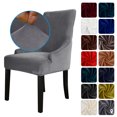 thumbnail image 1 of Amdohai Chair Cover Velvet Chair Slipcovers Removable Washable Soft Dining Chair Protector Cover Grey, 1 of 8