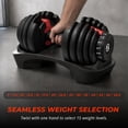 thumbnail image 3 of MotionGrey 5 to 52.5 LB Adjustable Dumbbells, Free High Strength Hand Grip and Jump Rope Included, 15 Weight Settings DumbBell, Anti-Slip Metal Handle for Exercise (Set of 2), 3 of 10