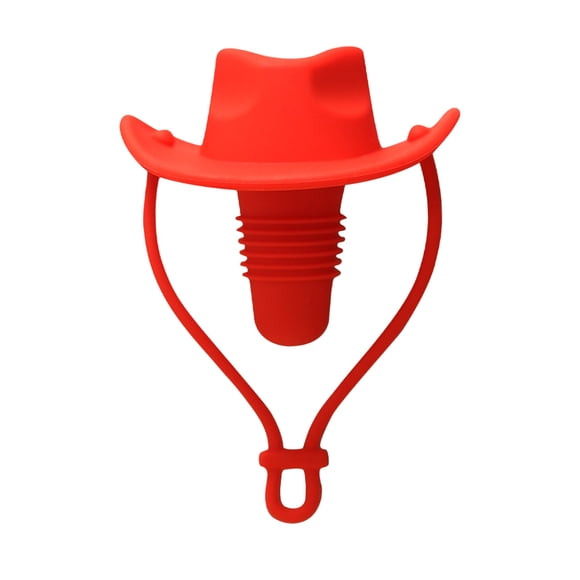 Bouchon de Bouteille de Vin en Silicone Motif Chapeau de Cowboy 3,54 Po x 2,36 Po x 2,36 Po pour Bouteilles de Vin Standard