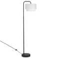 thumbnail image 1 of Bouclair Black Metal Floor Lamp with White Shade, 1 of 10