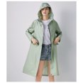 thumbnail image 3 of Baohd Femmes Homme Imperméable Long Veste de Pluie Imperméable Mince avec Capuche Vêtements Costume de Pluie Randonnée Randonnée Vélo Rose Rouge L, 3 of 6