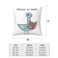 thumbnail image 2 of Driven To Read Pigeon Library Reading Books Reader Funny Throw Pillow Cover Comfortable Durable Stylish Throw Pillowcase, 2 of 5
