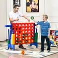 thumbnail image 3 of Costway 4-in-A Row Giant Game Set w/Basketball Hoop for Kids & Adults Blue, 3 of 10