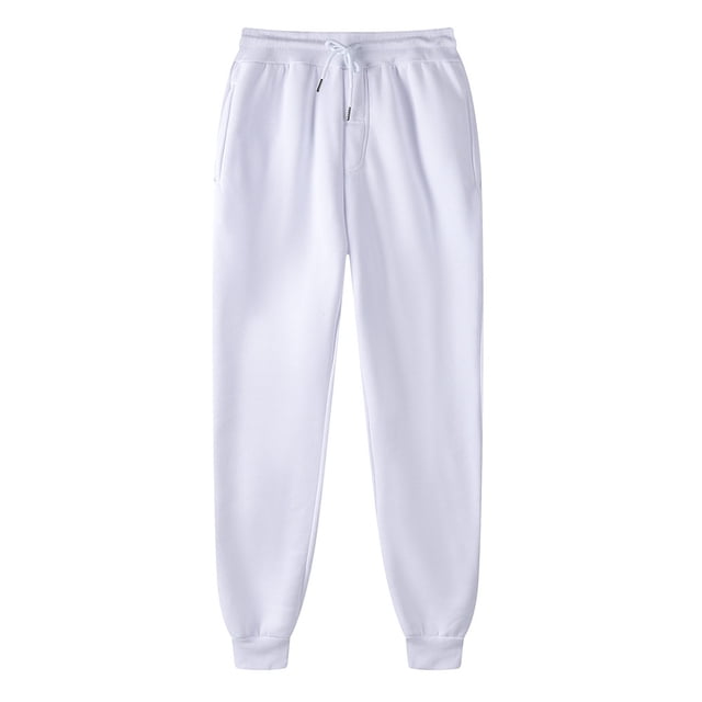 Yuyuzo Plus Size Sweatpants for Women Thick Workout Jogging Pants Elastic Waist Drawstring Solid Color Trackpants