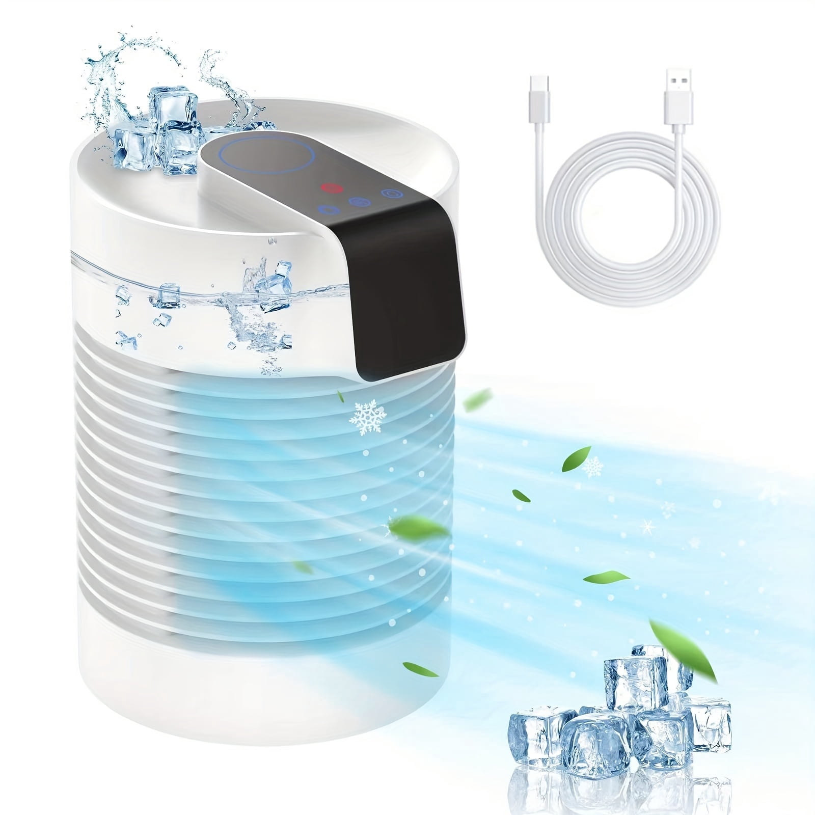 Refurbished GRM 1PC Portable Air Conditioner 4-In-1 Portable AC & Humidifier, AC Unit With 3-Speed, 360 Degree